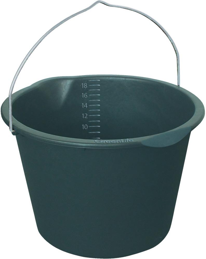 Eimer mit Tülle, 20 Liter schwarz
