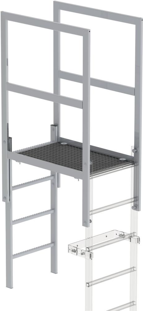 Attika-Überstieg Alu blank B930mm
