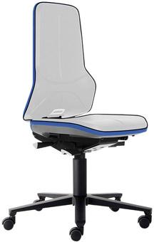 Basisstuhl ESD NEON 2 blau mit Rollen synchro