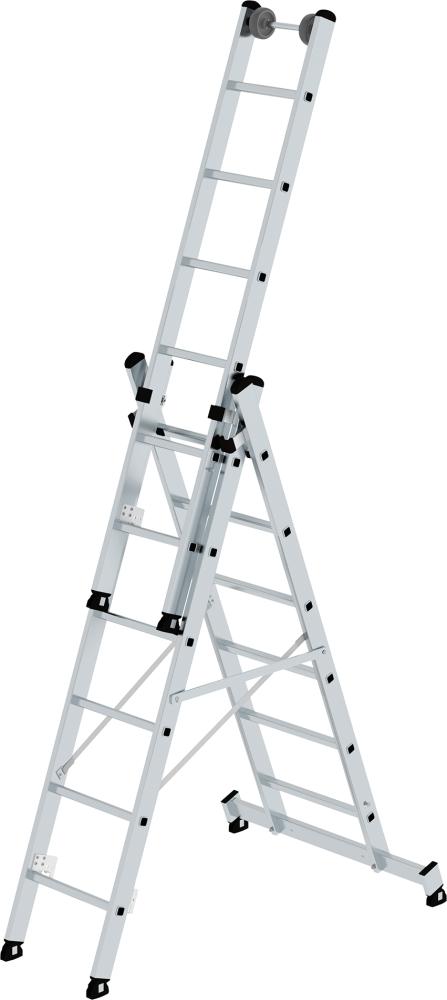 Mehrzweckleiter alu 3x6 Sprossen