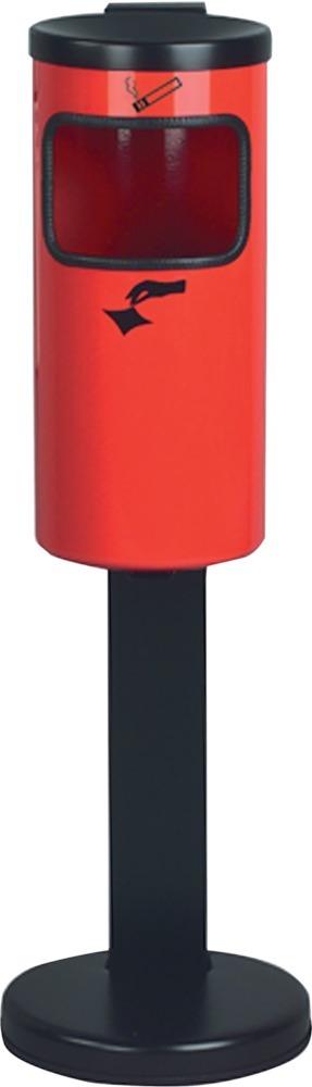 Abfall-Ascher Rondo rot mit Standfuß