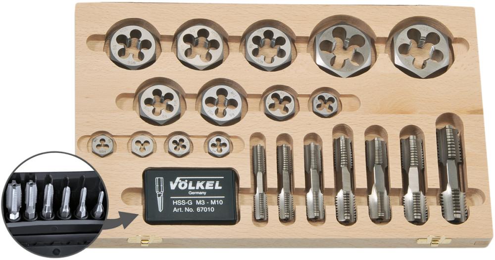 Völkel Gewindeschneidsatz G1/8"-1."