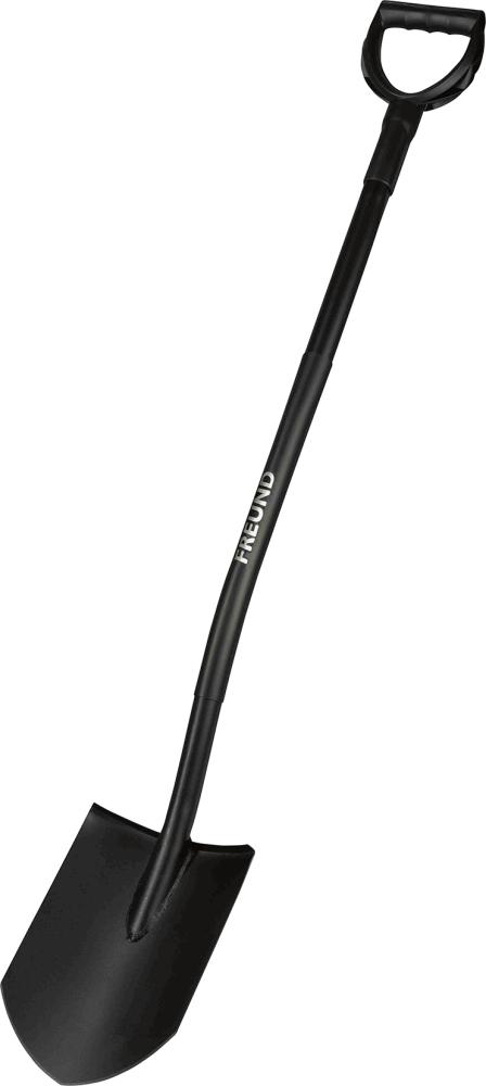 Freund Victoria Gärtnerspaten spitze Form Stahlstiel Ergoline schw. 28 x 19 cm mit Kst.-D-Griff