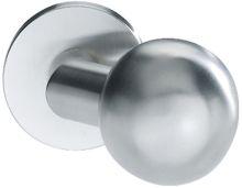 FSB ABT-Knopf, auf Rosette 23 0846, Kugelform,VK8, aluminiumsilber eloxiert