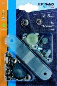 Druckknopf \"Anorak\" () MS-vernick. 15,0mm a 8St