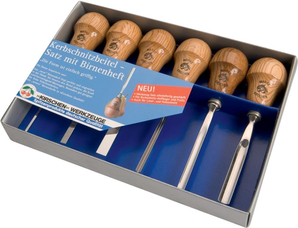 Kirschen Kerbschnitzwerkzeug-Satz Nr.5696 6tlg.
