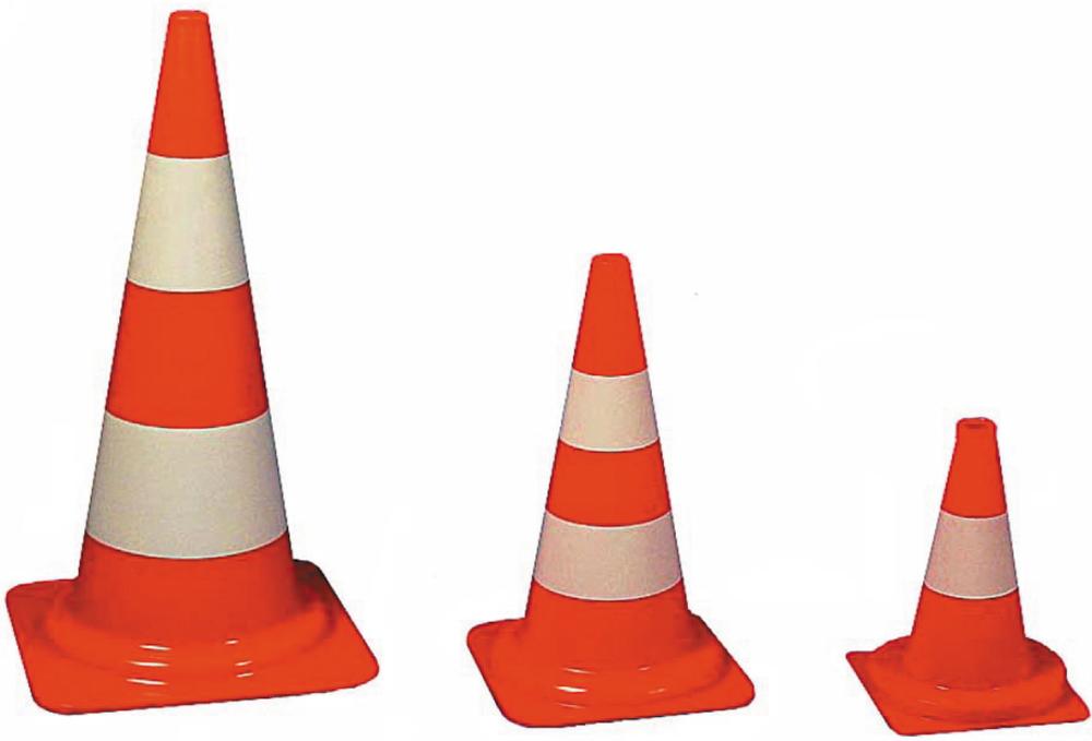 Leitkegel rot/weiß 300mm Schake