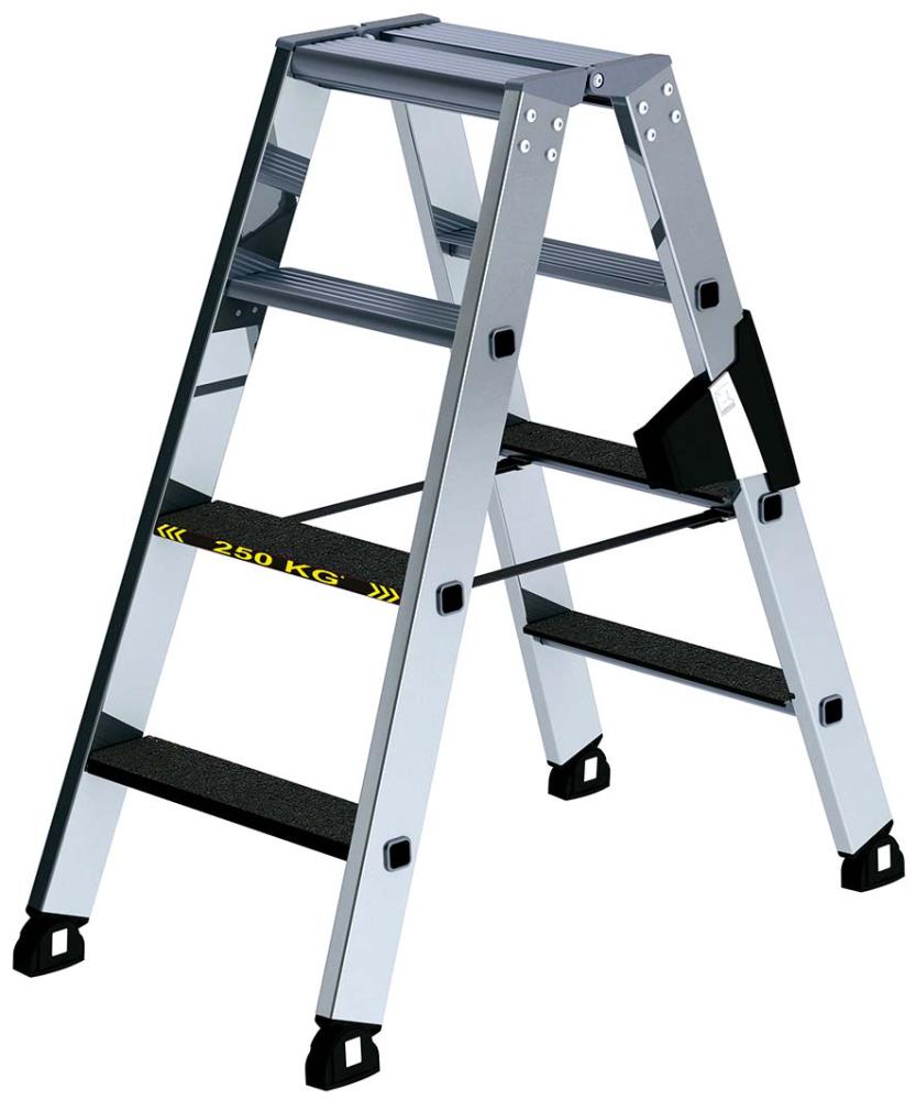 Alu-Stehleiter 250kg m.clip-step, 2x4 Stufen