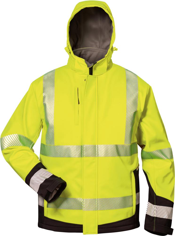 elysee Warnschutz-Softshelljacke MELVIN, warn-gelb/schwarz, Größe S