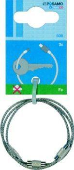 Drahtseilschlüsselr. () Draht-Ø 1,5mm a 3 Stk.
