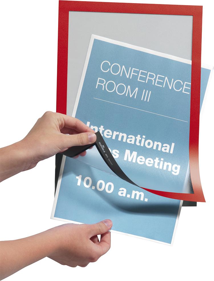 DURABLE Magnetrahmen DURAFRAME 487203 DIN A4 rot 2 St./Pack.