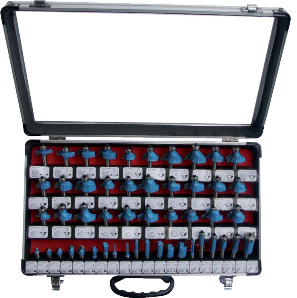 Fisch Oberfräserkassette 50-tlg. i.Alukoffer