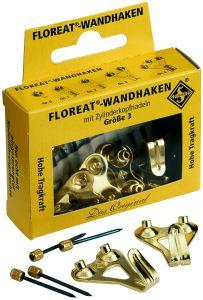 Floreathaken vermess. Gr.0 mit Zylinderkopfnadeln