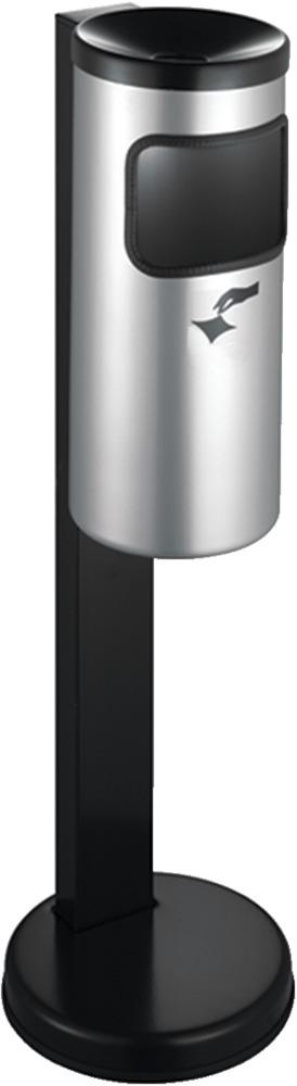 Abfall-Ascher Rondo neusilber mit Standfuß