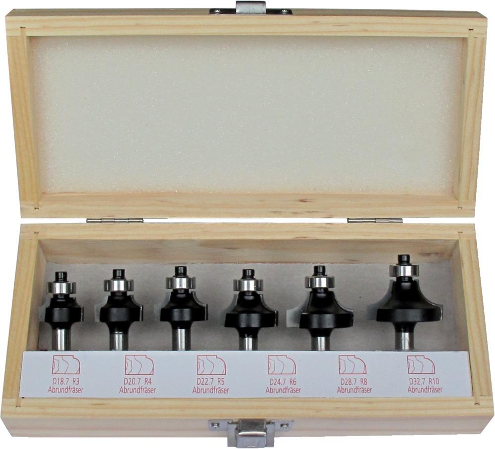 Fortis Abrundfräser-Satz HW S8 6-tlg. im Holzk.
