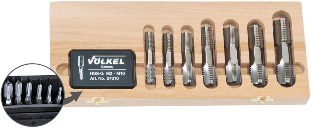 Völkel Gewindebohrer-Satz G1/8"-1."