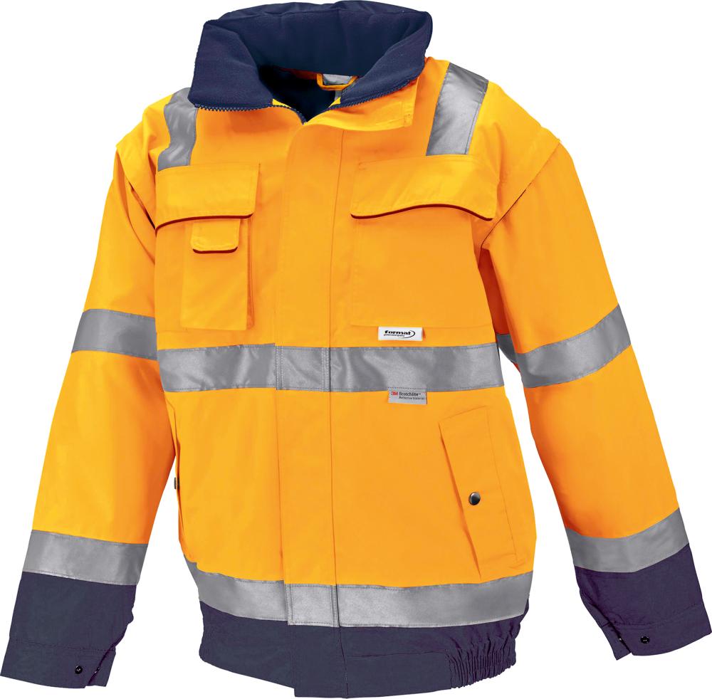 Format Warnjacke Comfort Gr. S orange/marine