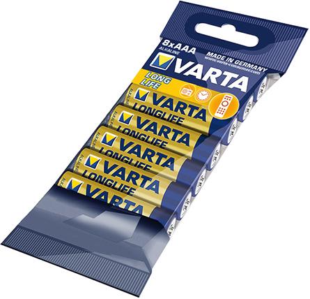 Varta Batterie Longlife AAA, 8-er Folie