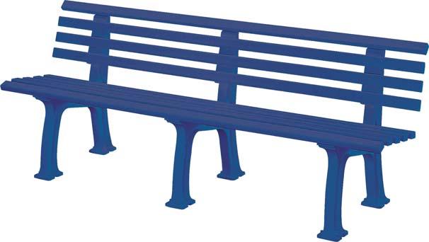 Bank Mod. Juist 4 Sitzer blau 200 cm