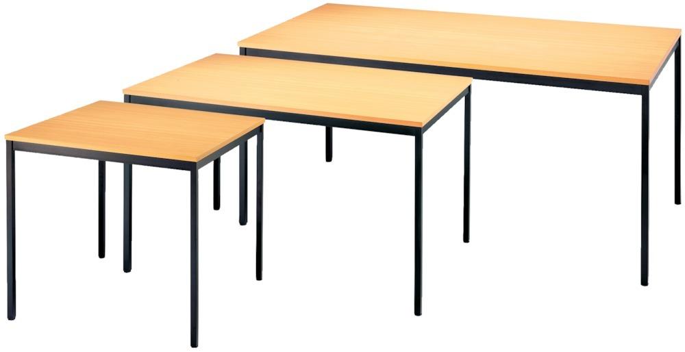 Tisch 1200 x 800 mm schwarz / Buche