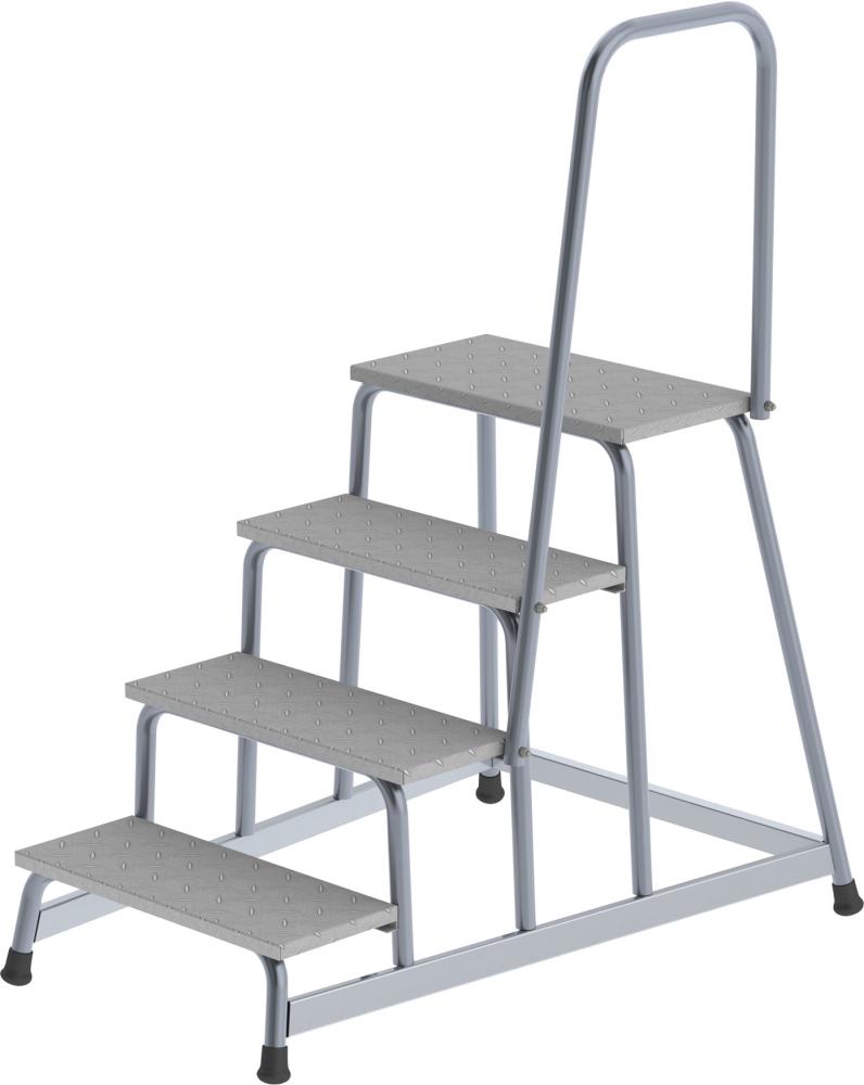 Alu-Arbeitspodest 4 Stuf.mit Handlauf, starr