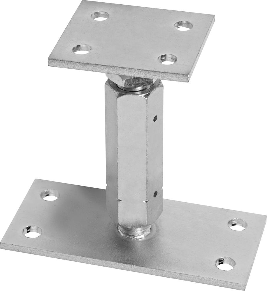GH Baubeschläge Stützenfuß Typ P höhenverstellbar 80x70x5,0mm