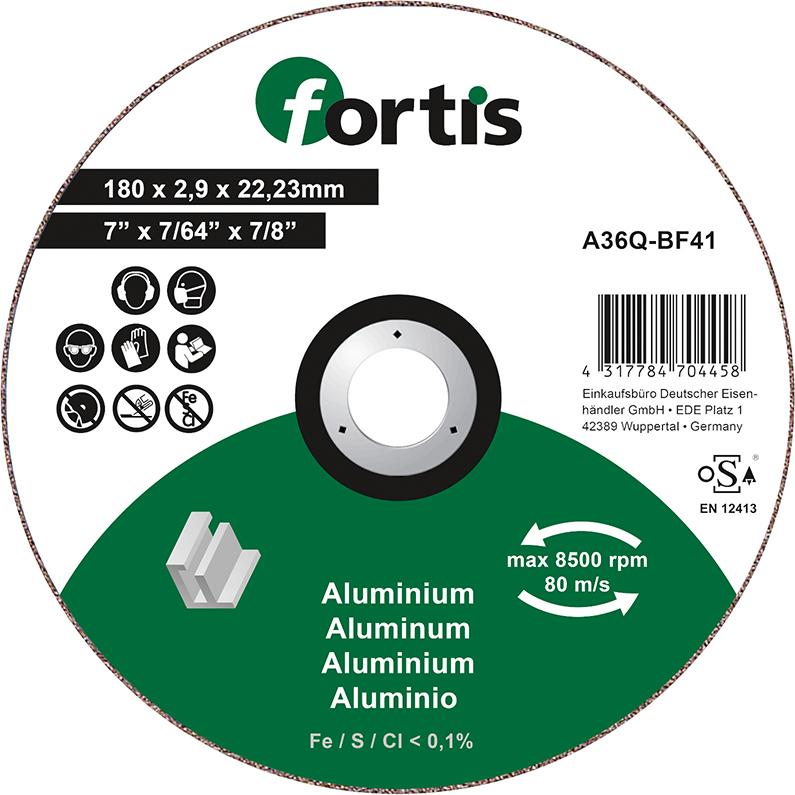 Fortis Trennscheibe  ALU-NE 180x2,9mm gerade