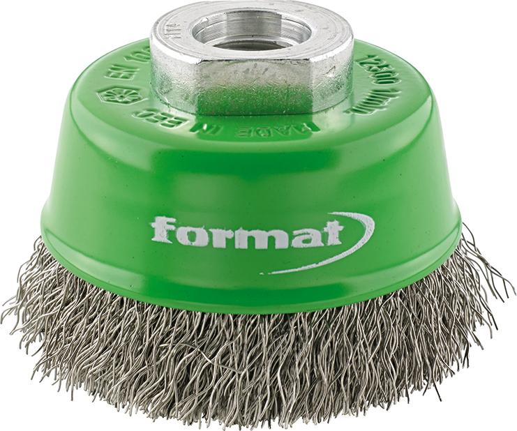 Format Topfbürste rostfrei M14 gewellt 60x mm