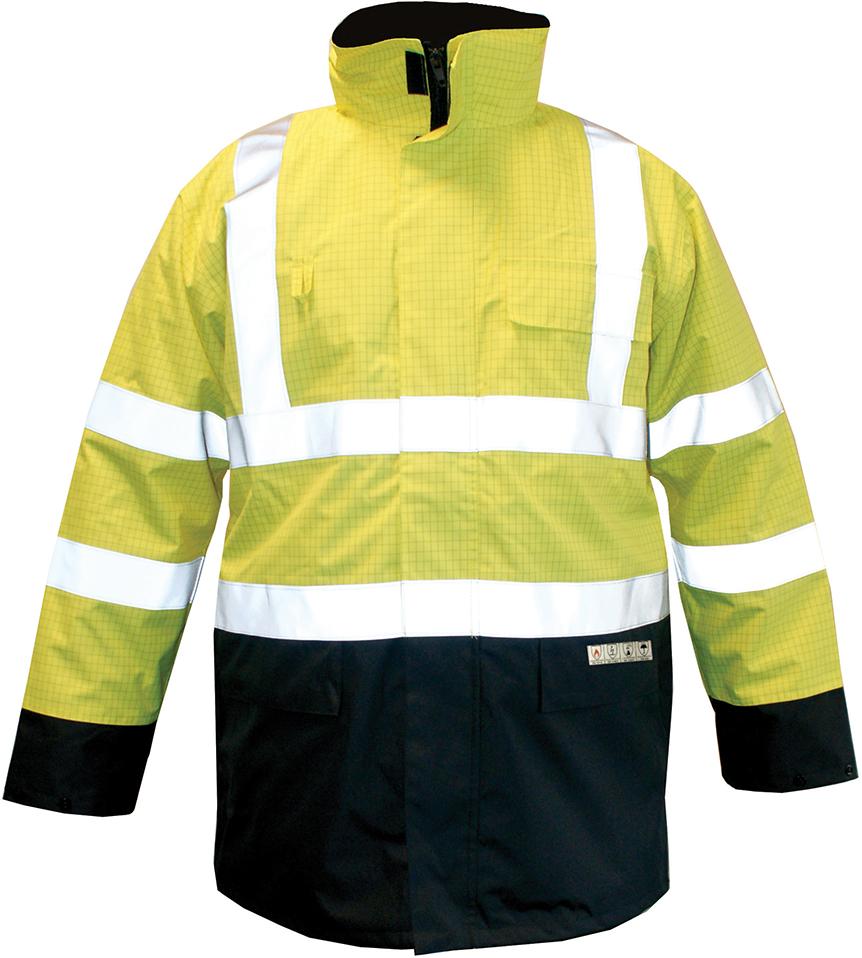 Parka M-Safe Multinorm gelb-blau, Gr. S