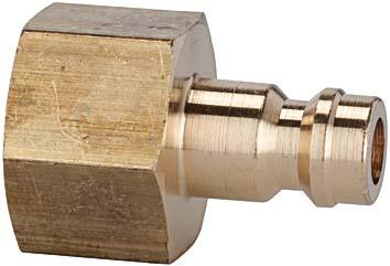 Riegler Schnellverschluss-Stecknippel Messing blank Innengewinde G1/4 Länge 26mm NW5