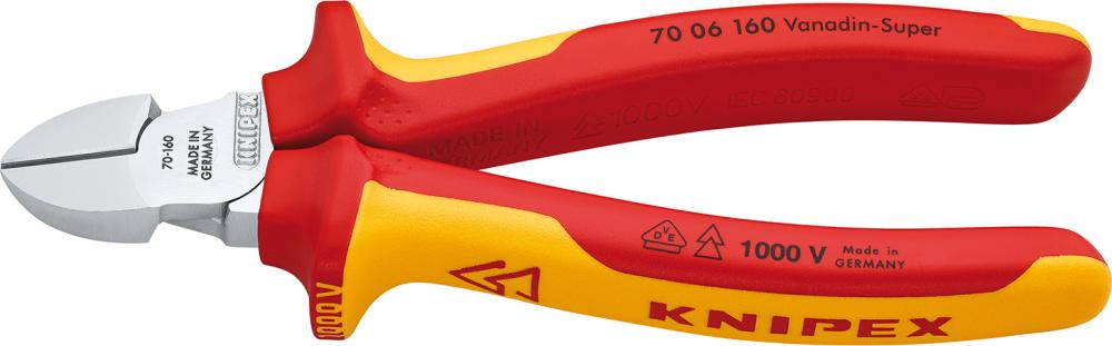Knipex Seitenschneider VDE mit Mehrkomponenten-Griffen 160mm