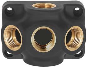 Riegler Endverteilerdose Kunststoff Innengewinde 1xG1/2" zu 3xG1/2"