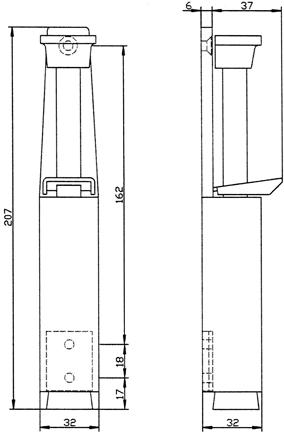 Türfeststeller 3837/73 weiss beschichtet