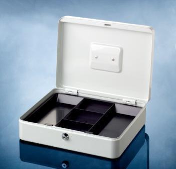 Burg-Wächter OB-Geldkassette, mit Hartgeldeinsatz, Money 5030, Stahlblech weiß