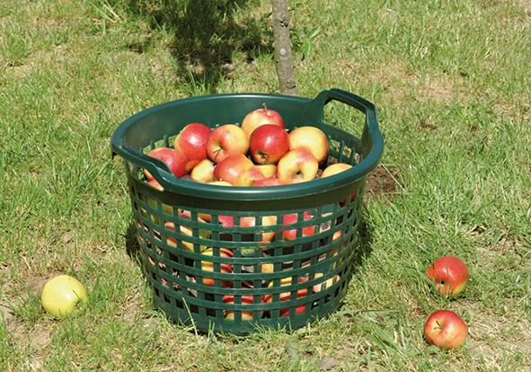 Gartenkorb 15 kg, Kunststoff, rund