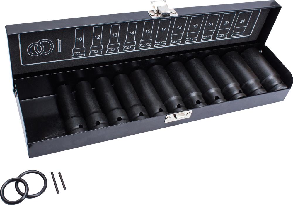 Fortis Kraft- Steckschlüssel-Satz lang 1/2" 15-teilig