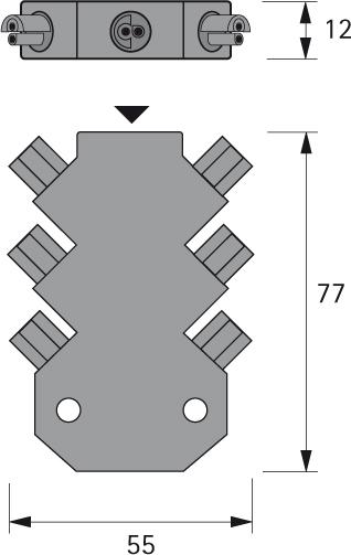 LED 6-fach Verteiler MP2 24VDC max. 8A