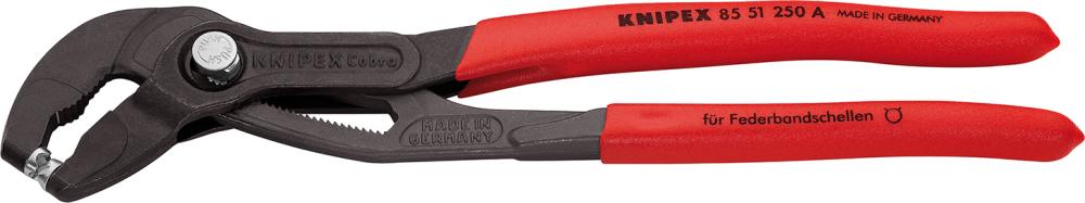 Knipex Schlauchklemmenzange für Federbandschellen Griffe kunststoffüberzogen 180mm