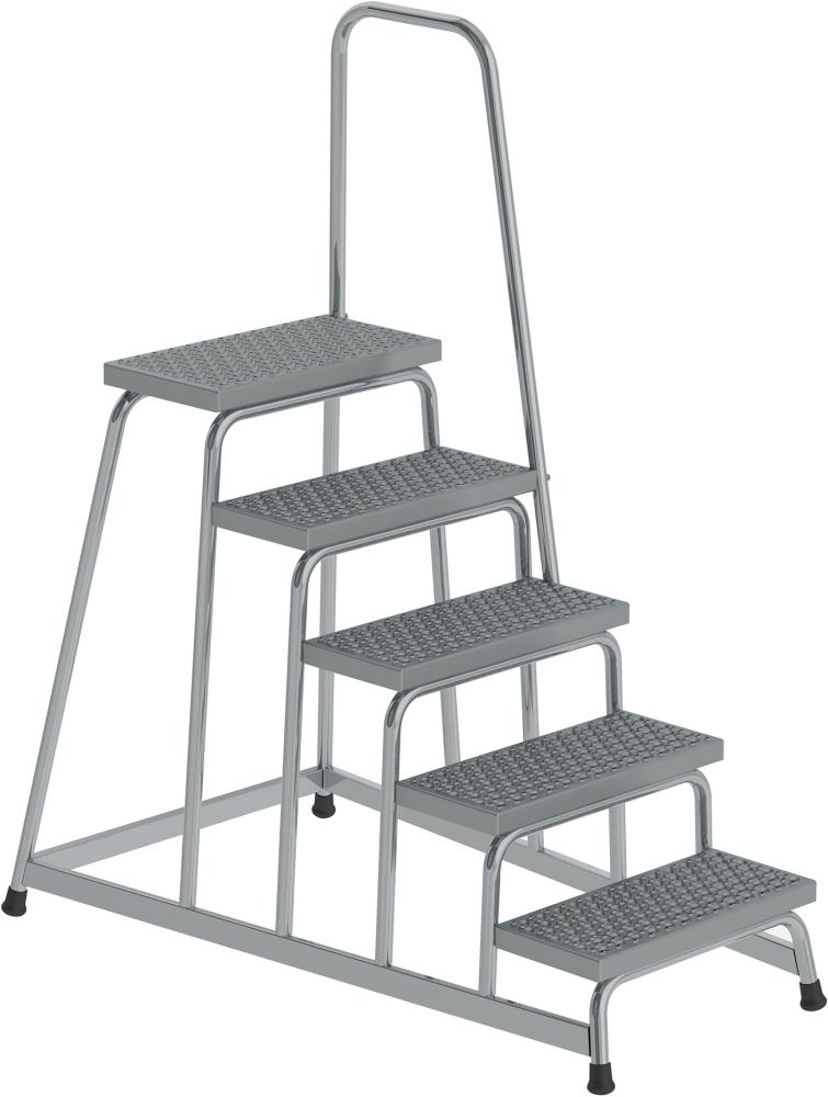 Alu-Arbeitspodest R13 starr m.Handlauf 5 Stufen