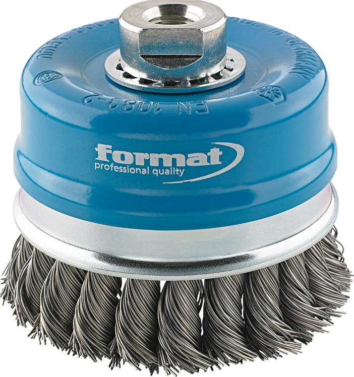 Format Topfbürste Stahl M14 gezopft 100x0,5mm