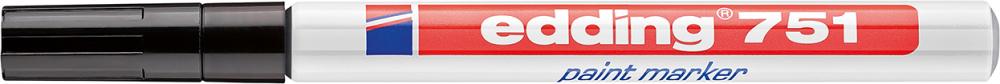 edding Lackmarker 751 4-751001 1-2mm Rundspitze permanent schwarz