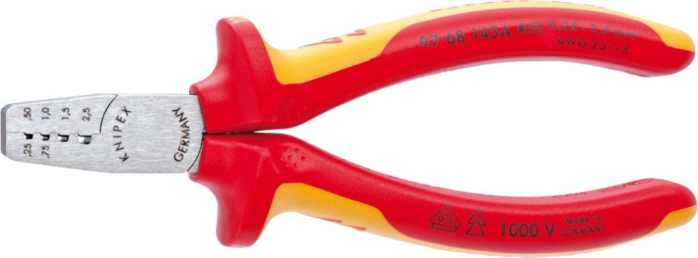 Knipex Aderendhülsenzange VDE Kunststoffgriffen mm 0,25-2,5qmm