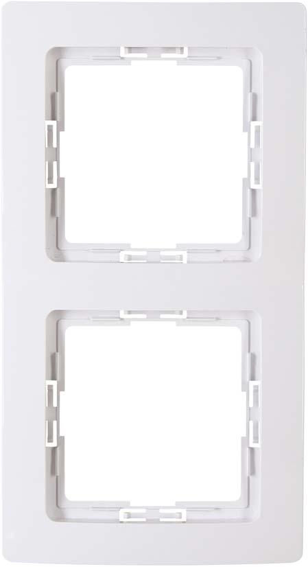 Abdeckrahmen PARIS 2-fach, arkt., f. senkr./waag. Installation